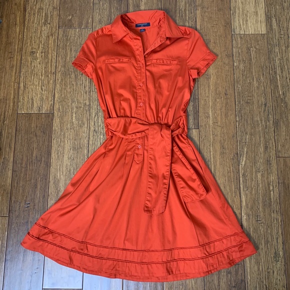 pumpkin orange dress